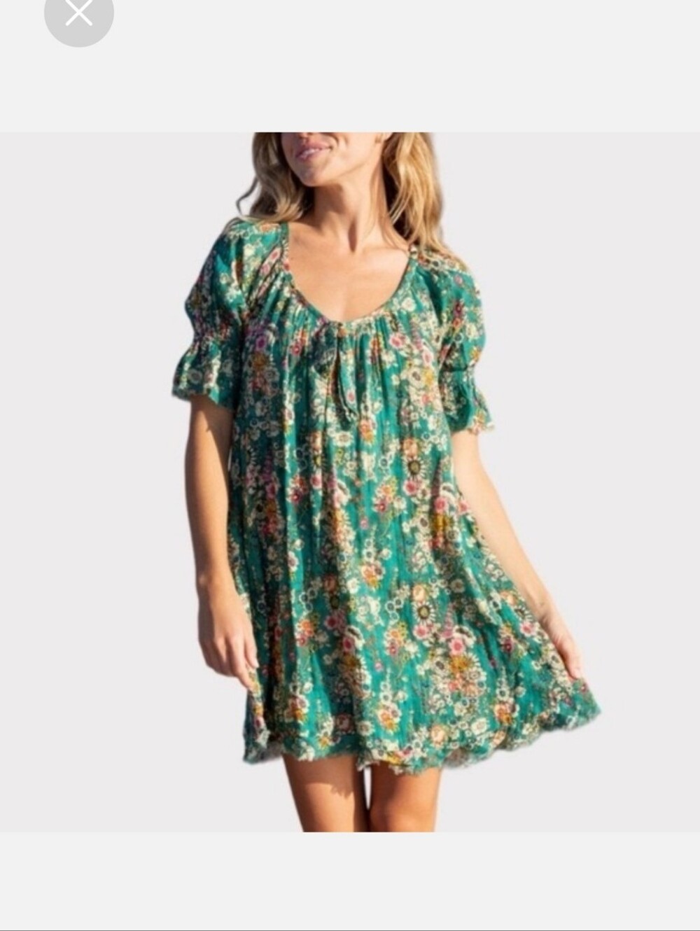 Natural Life Womens Floral 100% Cotton Dress XS